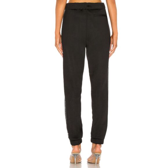 Alexander Wang Black Track Pants with White Logo Detail - Picture 2 of 9
